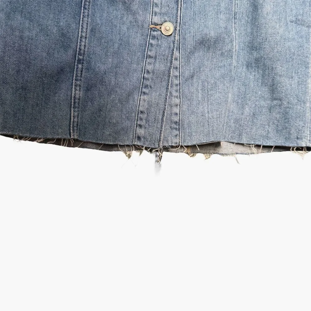 Hudson Jeans Midi Pencil Denim Skirt Light Wash Size 29 Button Front - Picture 10 of 10